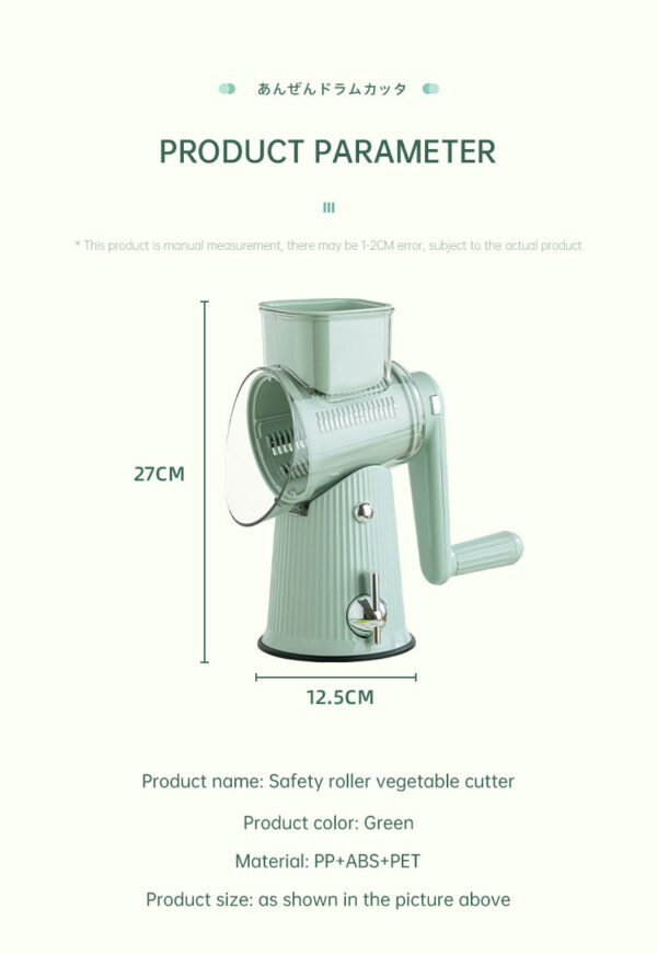 Kitchen Multifunction Grater Slicer Hand Roller Stormvegetable Cutter for Household - Image 7