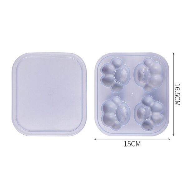 New Cute 4 Grids Ice Making Silicone Mold Cat Paw Shape Frozen Ice Tray Quick Demoulding Fun Cat's Claw Ice Box Ice Touch Mould - Image 7