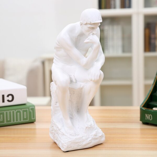 Thinker Sculpture Statue Thinker Art Bookshelf Decoration Creative Resin Decorations - Image 4