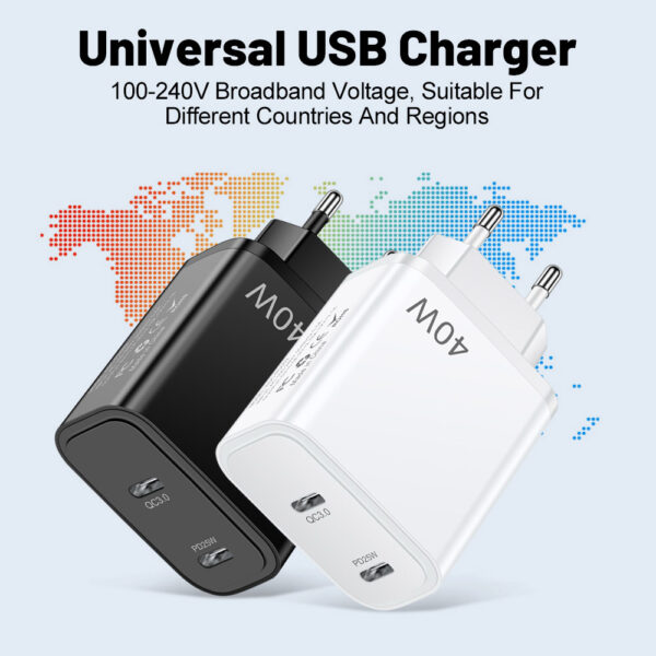 Fast charging mobile phone charging head dual PD Type-C mobile phone charger - Image 3