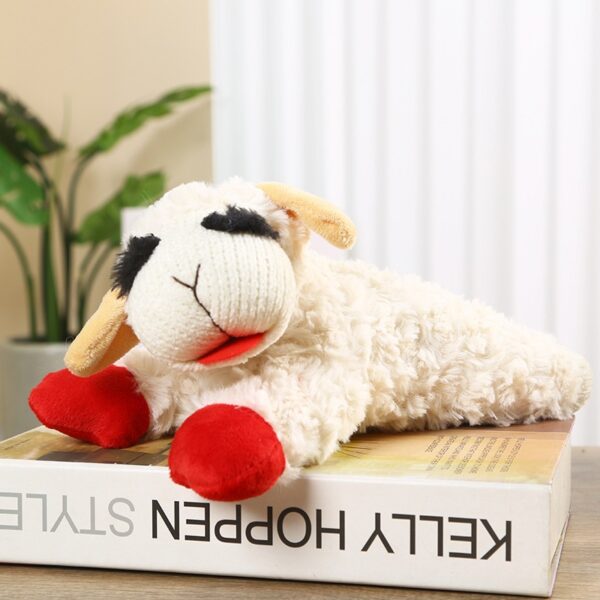 Plush doll pet toy with loud sound, little lamb doll, alpaca panda doll plush toy - Image 4