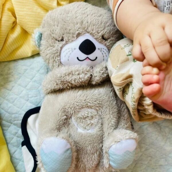 Baby comfort doll sleep toy breathing baby otter breathing bear baby toy music early education doll - Image 2