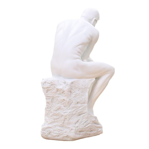 Thinker Sculpture Statue Thinker Art Bookshelf Decoration Creative Resin Decorations - Image 2