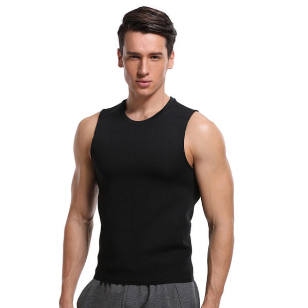 Mens Body Shaper Vest Slimming Sweat Tummy Fat Burner Tank Top - Image 2