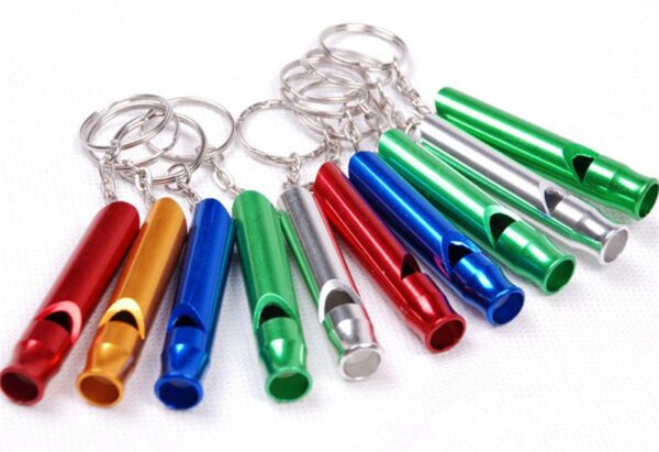 1Pcs Aluminum Emergency Survival Whistle Keychain  Outdoor Sport Tools Multifunctiona Training