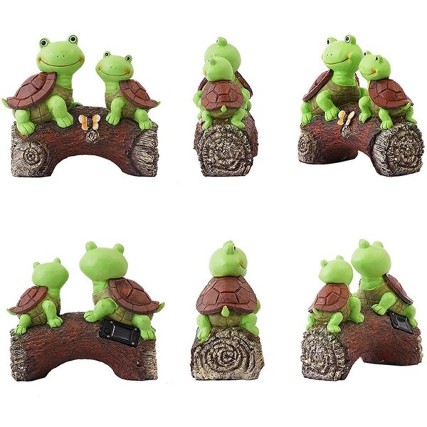 Outdoor solar lamp resin turtle