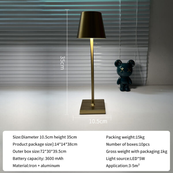 USB rechargeable retro atmosphere table lamp study living room bedside lamp restaurant bar outdoor table lamp eye protection table lamp - Image 7