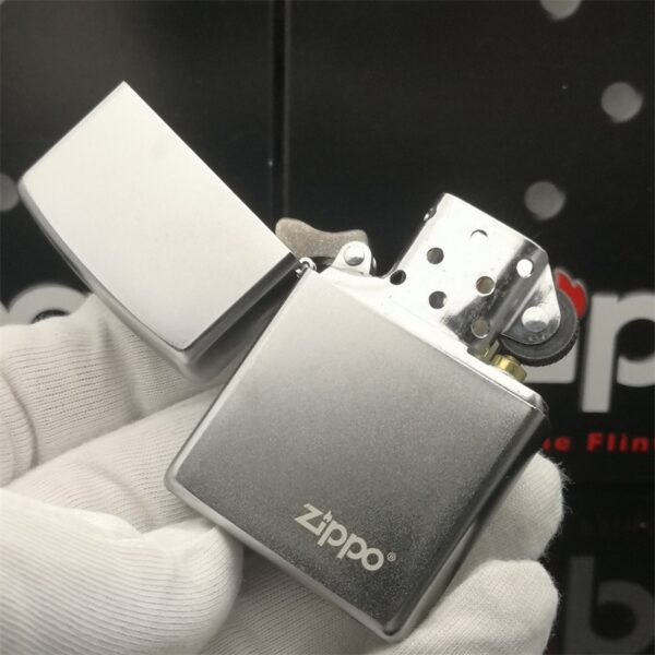 Zippo Treasure Lighter Chrome Matte Logo 205ZL - Image 7