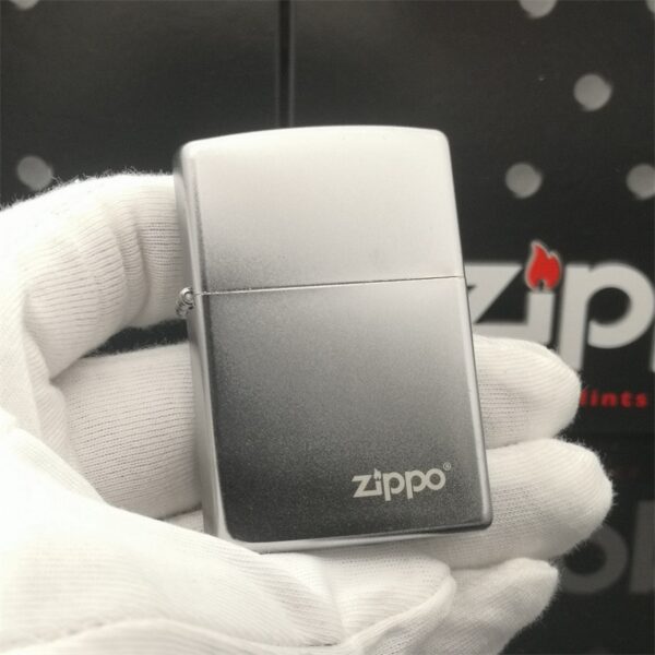 Zippo Treasure Lighter Chrome Matte Logo 205ZL - Image 9