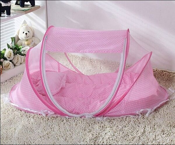 Newborn mosquito net baby mosquito cover Mongolian yurt with bottom baby bed mosquito net cover foldable mosquito net - Image 5