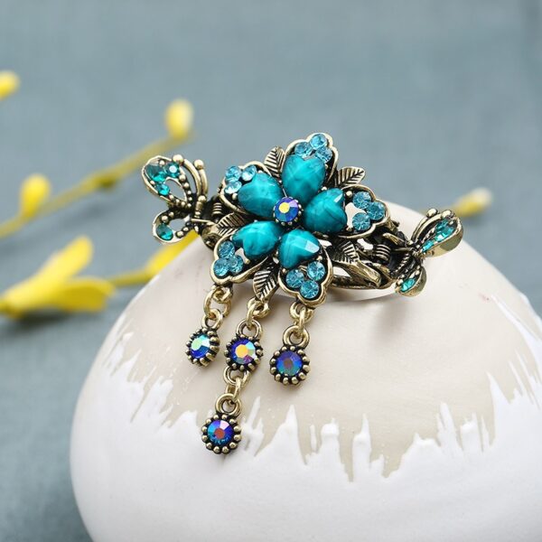 Hanfu Headdress Exquisite Hairpin Jewelry Rose Alloy Headdress Catch Clip Fashion Crab Grab Hairpin Female - Image 5