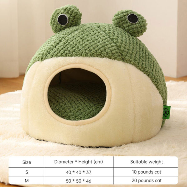 Pet Nest Small Frog Series Cat Nest Warm Dog Nest Autumn and Winter House Nest - Image 4