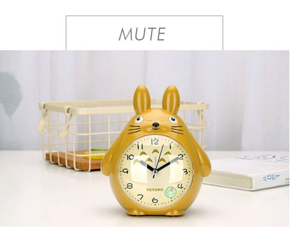 Household Decor TOTORO Quartz Table Clock Bed Room Clock Alarm Clock Snooze Alarm Clock Pokemon LED Light Mute Silent - Image 7