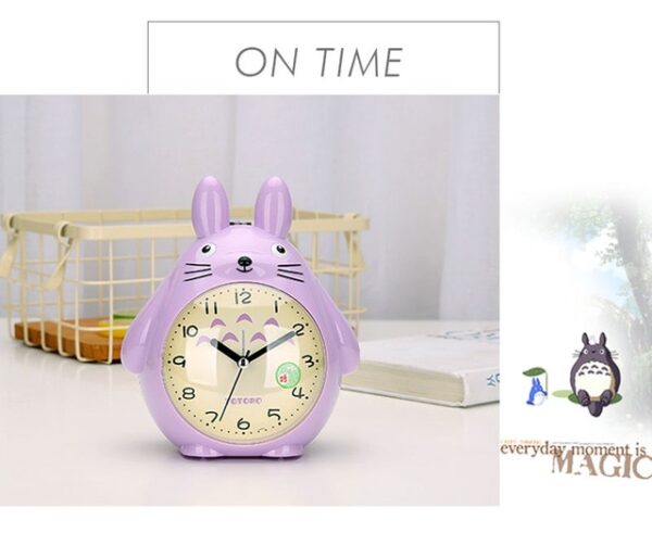 Household Decor TOTORO Quartz Table Clock Bed Room Clock Alarm Clock Snooze Alarm Clock Pokemon LED Light Mute Silent - Image 8