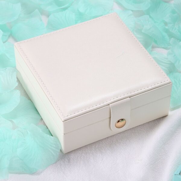 Single-Layer PU Simple Jewelry Storage Box Creative Portable Jewelry Box Earrings Ring Small Jewelry Box - Image 3