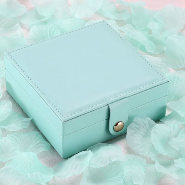 Single-Layer PU Simple Jewelry Storage Box Creative Portable Jewelry Box Earrings Ring Small Jewelry Box - Image 4