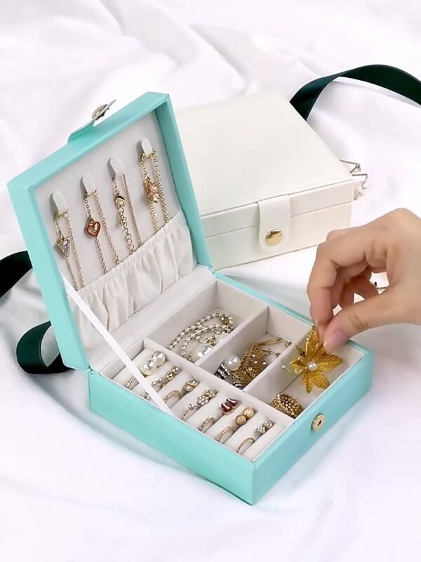 Single-Layer PU Simple Jewelry Storage Box Creative Portable Jewelry Box Earrings Ring Small Jewelry Box - Image 7