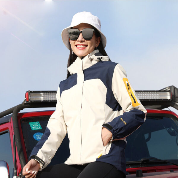 Stormtrooper outdoor three in one detachable autumn and winter fleece warm hiking suit windproof and breathable jacket - Image 4