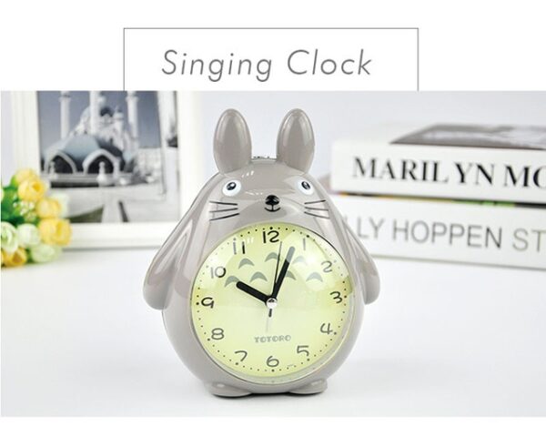 Household Decor TOTORO Quartz Table Clock Bed Room Clock Alarm Clock Snooze Alarm Clock Pokemon LED Light Mute Silent - Image 9