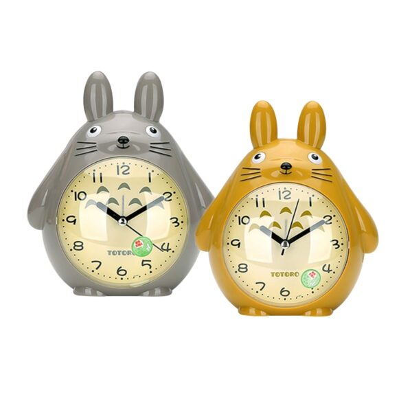 Household Decor TOTORO Quartz Table Clock Bed Room Clock Alarm Clock Snooze Alarm Clock Pokemon LED Light Mute Silent